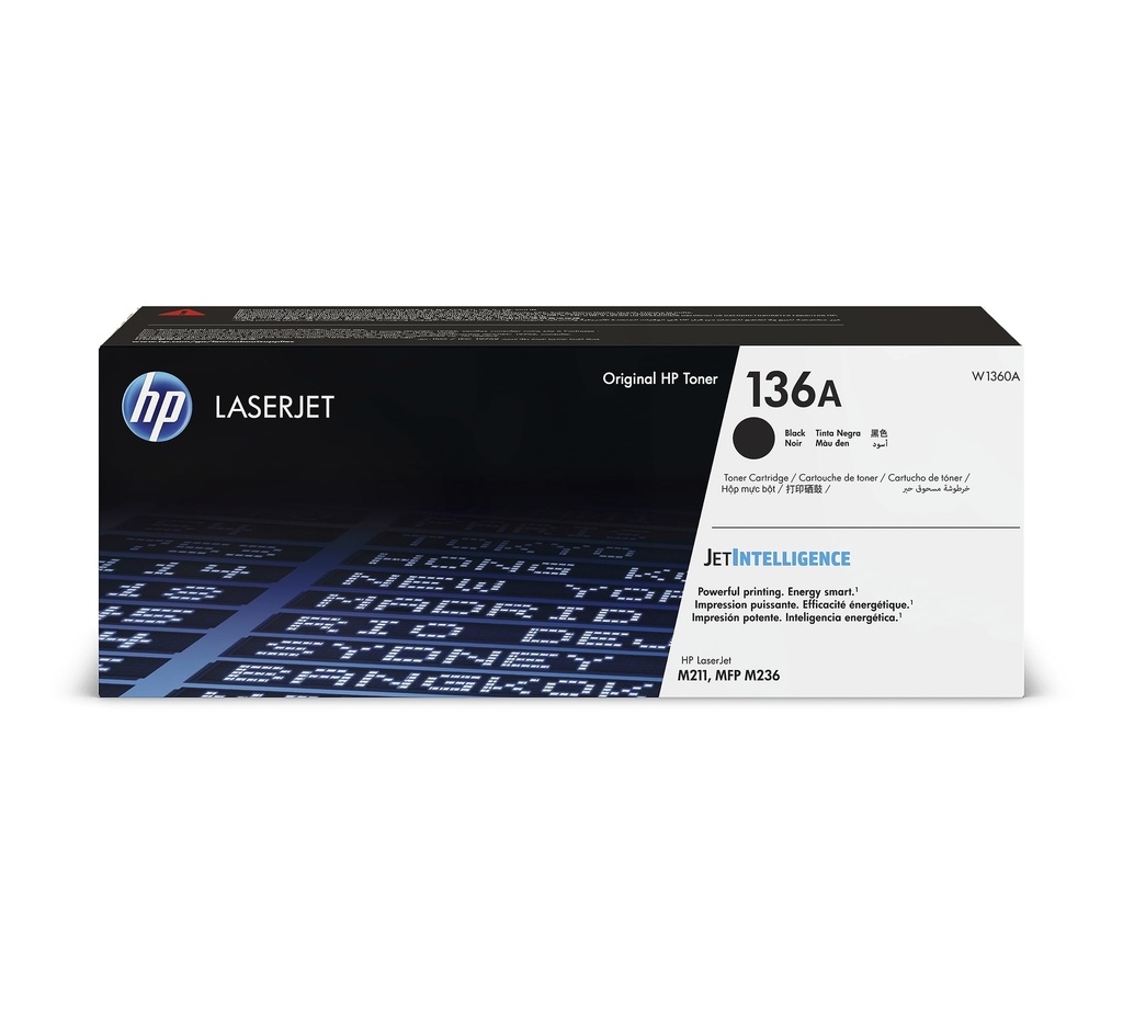 TONER HP - 136A - W1360A - NEGRO - - 1,150 PAGINAS - PARA IMPRESORA LASERJET - M211D - M211DW - M236D - M236DW - M236SDN - M236SDW