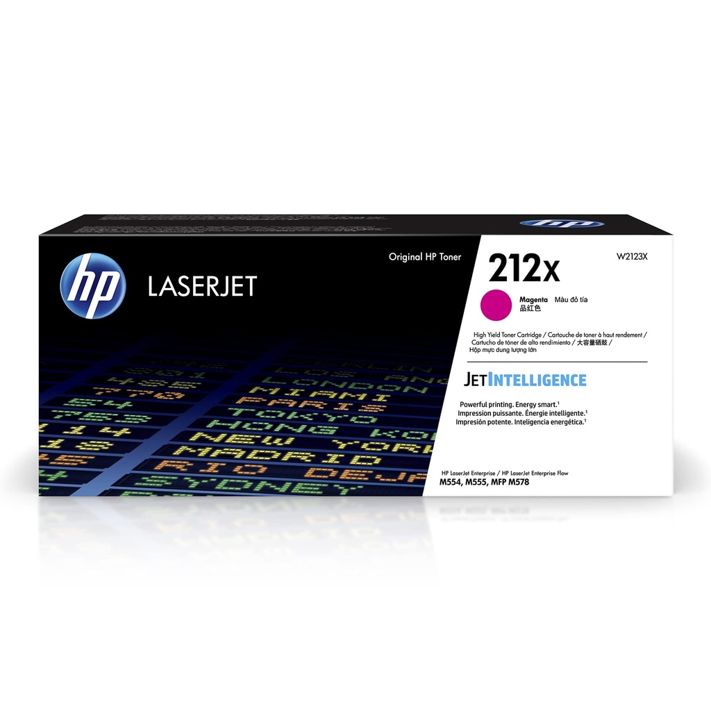 TONER HP 212X - W2123X - MAGENTA - 10,000 PAGINAS - PARA LASERJET COLOR - M554DN - M555DN - M578DN