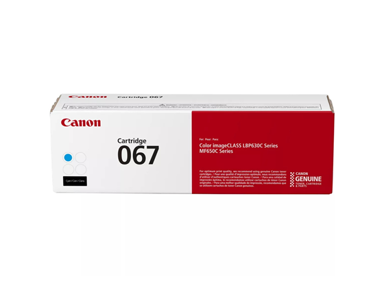 TONER CANON 067H CYAN, (RENDIMIENTO APROX. 2,350 PAG) COMPATIBLE CON LBP633CDW, LBP632CDW, MF653CDW, MF654CDW, MF656CDW   (5105C001AA) 