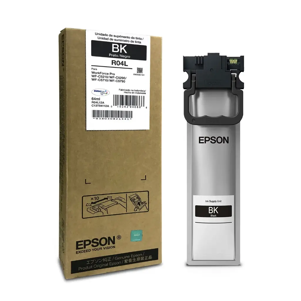 BOLSA DE TINTA EPSON T941 BLACK, COMPATIBLE CON EPSON C5210/ C5790 & WF C13T94122A, RENDIMIENTO 5000 PAGINAS. (T941120-AL)