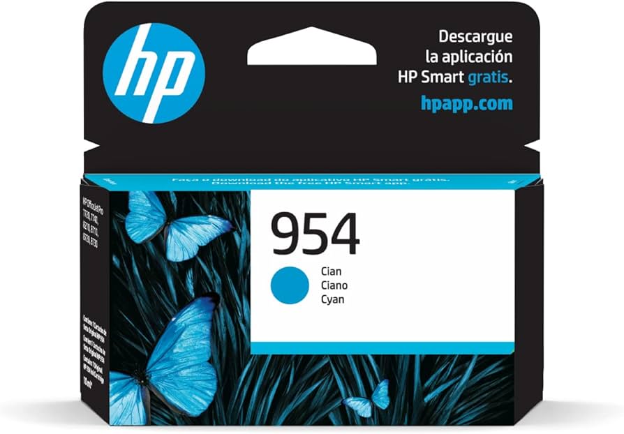 CARTUCHO HP 954 CYAN (L0S50AL) - PRINT CARTRIDGE - 1 X PIGMENTED COMPATIBLE PRODUCTS —HP OFFICEJET 7740 (G5J38A) - OFFICEJET PRO 8210 / 8710 /8720