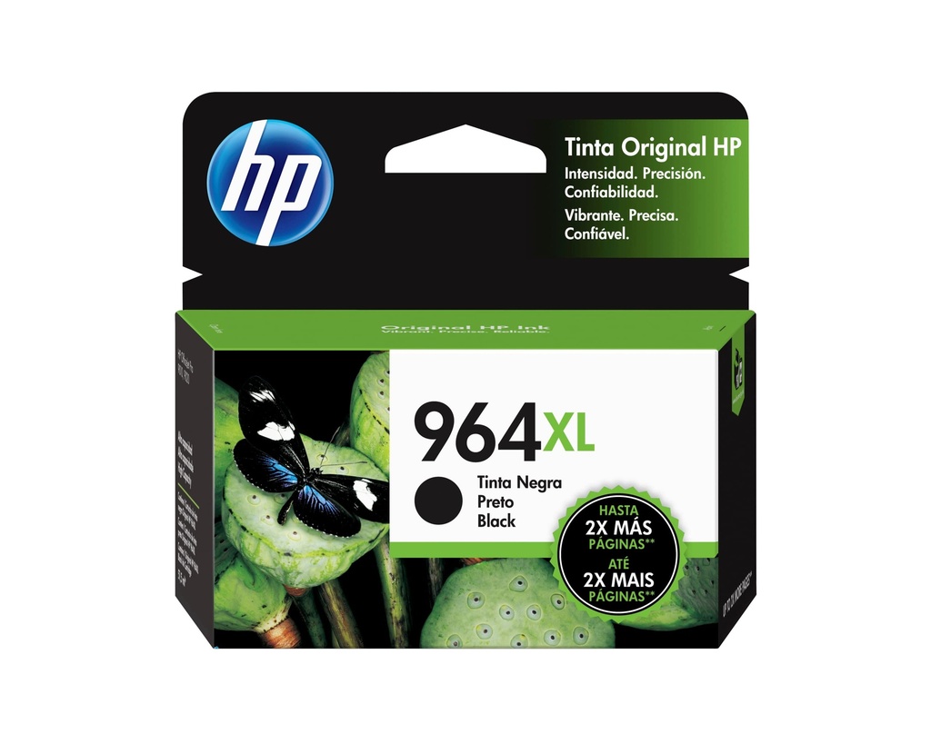 CARTUCHO HP 964XL - 3JA57A - NEGRO - ALTO RENDIMIENTO - PARA IMPRESORA OFFICEJET PRO 9020 / 9010 (3JA57AL)