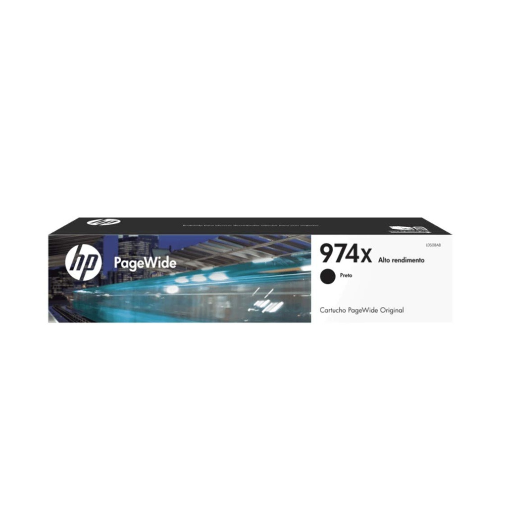 CARTUCHO HP 974X - L0S08AL - NEGRO - ALTO RENDIMIENTO - 182ML - PARA IMPRESORA PAGEWIDE PRO 452DW / 577DW / 477DW