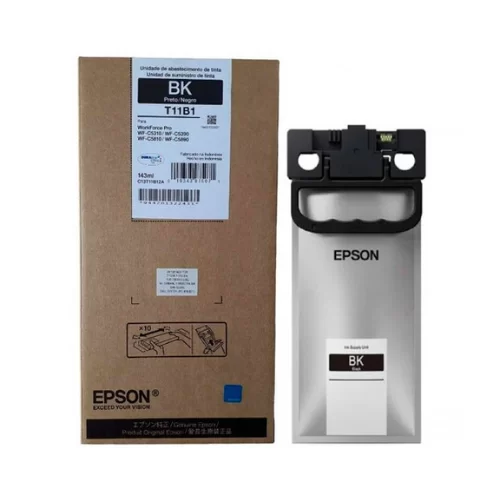 BOLSA DE TINTA EPSON T11B NEGRO HIGH, COMPATIBLE CON EPSON C5310, C5390 & C5810, C5890, RENDIMIENTO 10000 PAGINAS. COMPATIBLE CON IMPRESORA WF-C5890