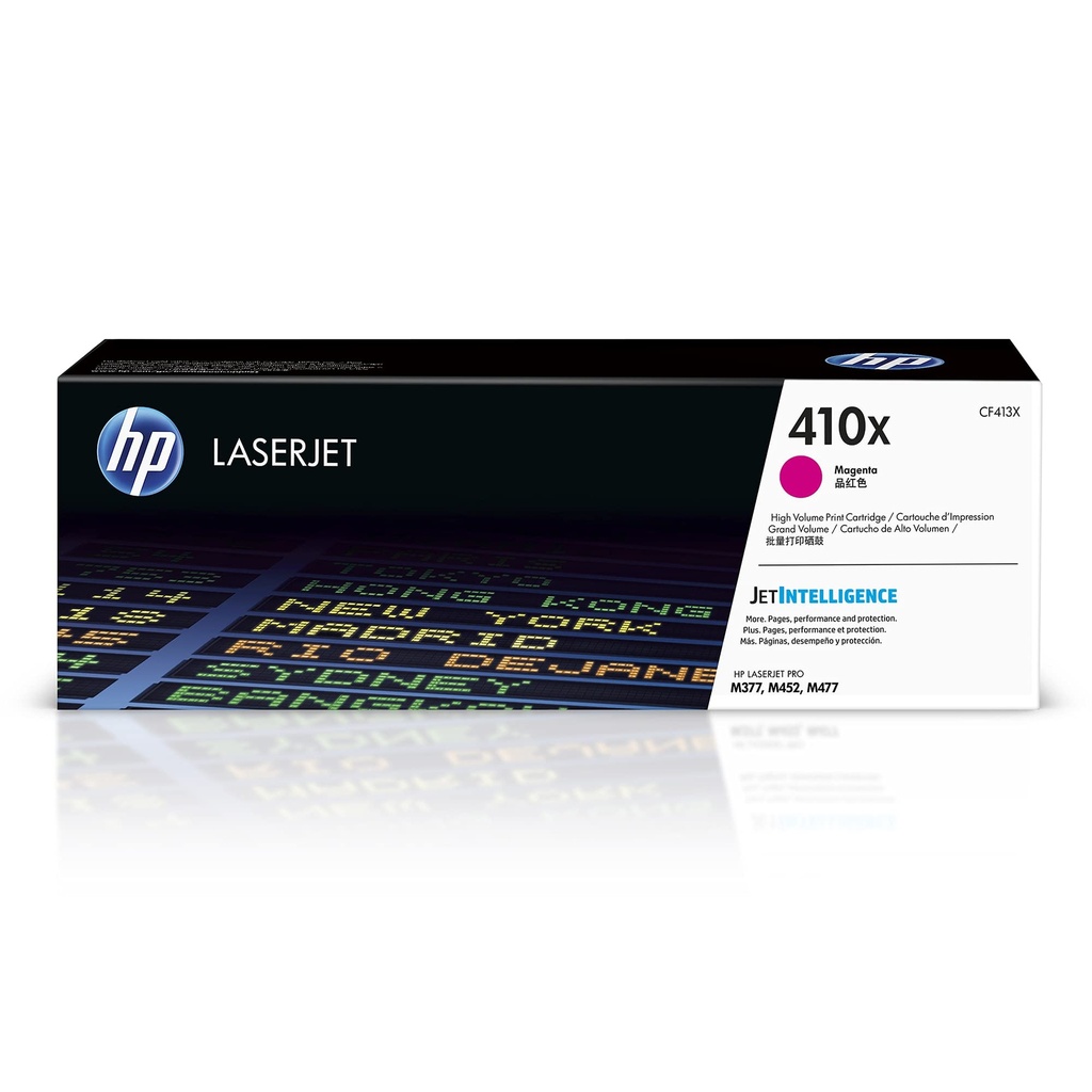 TONER HP 410X CF413X - MAGENTA - ALTO RENDIMIENTO - 5,000 PAGINAS - PARA IMPRESORA LASERJET COLOR - M477 - M452