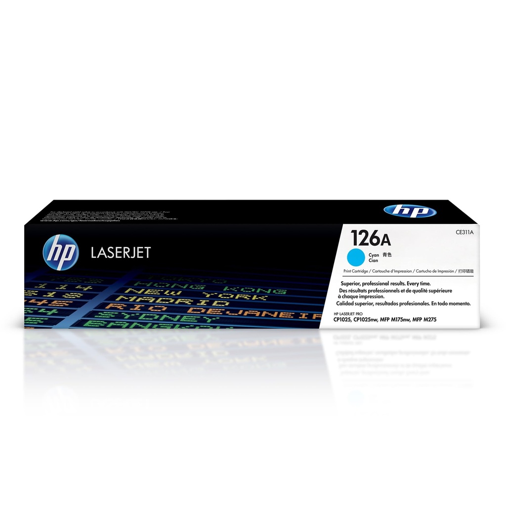 TONER HP 126A - CE311A - CYAN - 1,000 PAGINAS - PARA IMPRESORA COLOR LASERJET - CP1025NW, M175