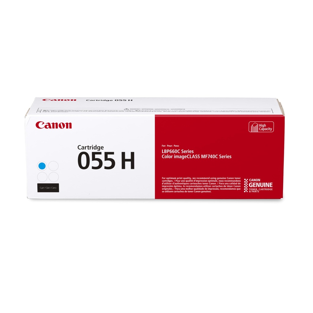 TONER CANON 055H CYAN, ALTO RENDIMIENTO  5,900 PAG (3019C001AA)