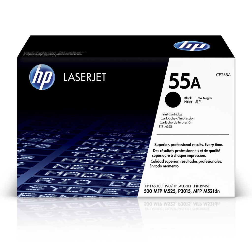 TONER HP 55A - CE255A - NEGRO - 6,000 PAGINAS - PARA IMPRESORA LASERJET P3011 P3015, M521DN