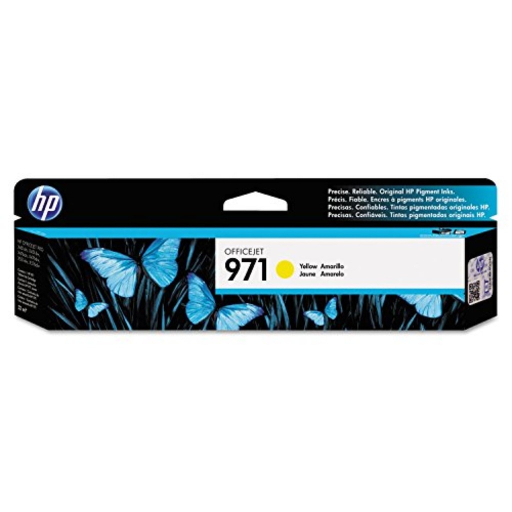 CARTUCHO HP 971 - CN624AM - AMARILLO - 31.5ML - PARA IMPRESORAS OFFICEJET PRO X476DW / X576DW / X451DW