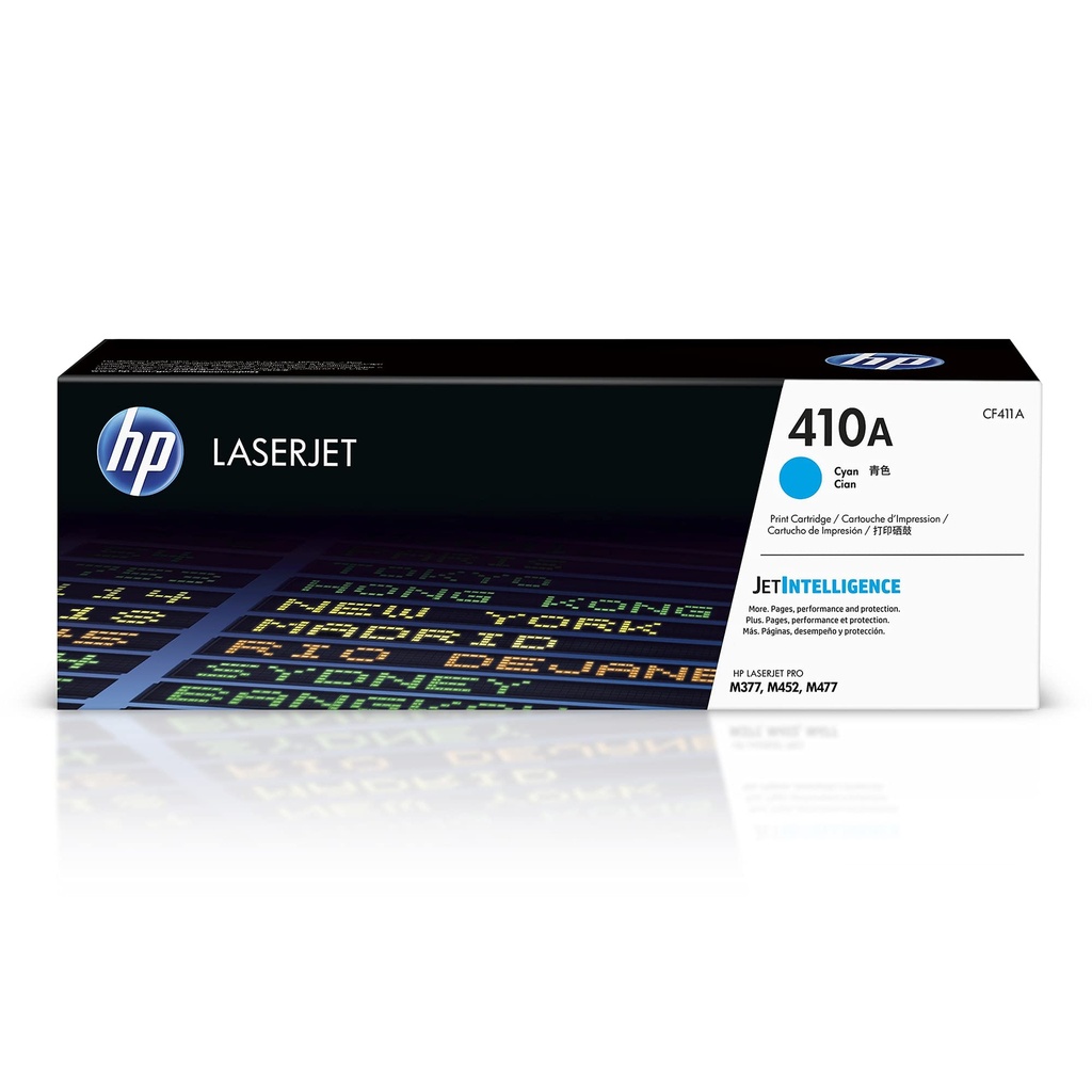 TONER HP 410A - CF411A - CYAN - 2,300 PAGINAS - PARA IMPRESORA LASERJET - M477FNW - M477FDW - M452