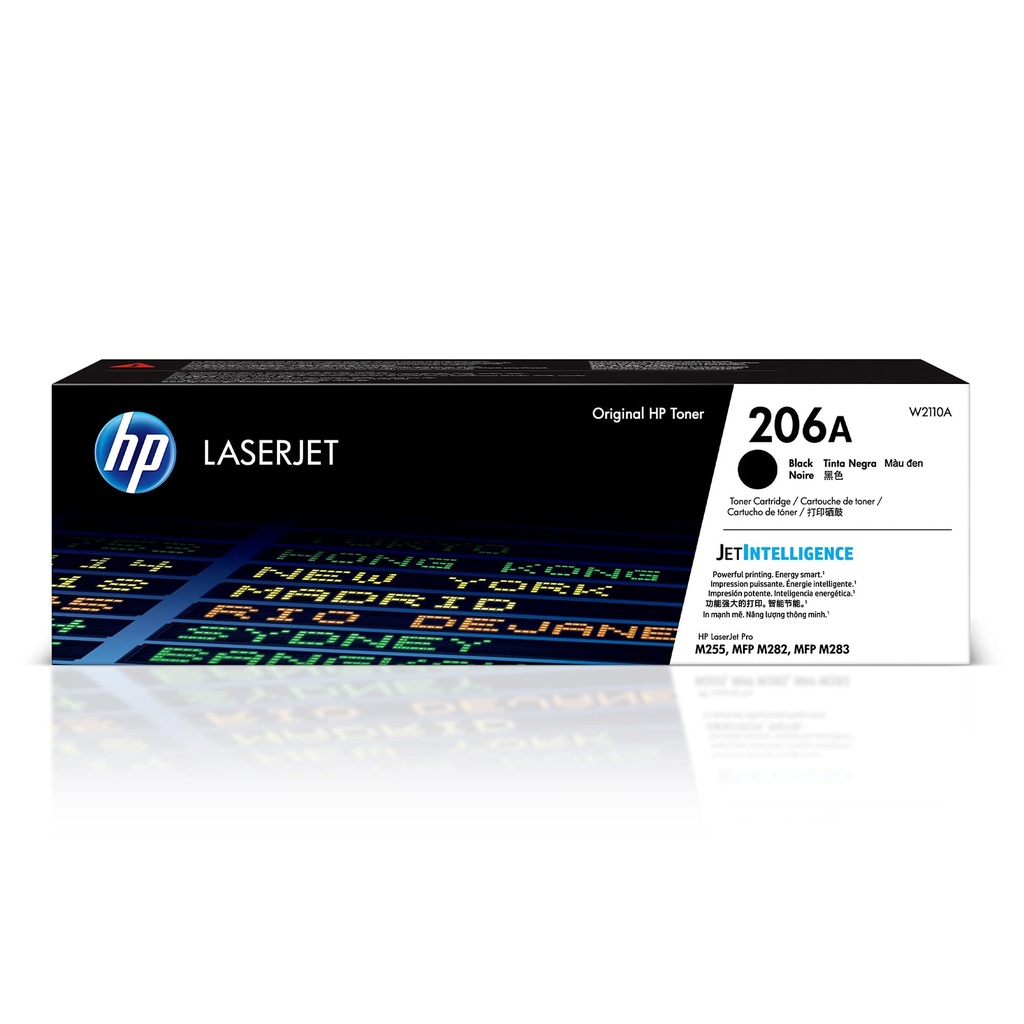 TONER HP 206A - W2110A - NEGRO - 1,350 PAGINAS - PARA IMPRESORA COLOR LASERJET - M255DW - M255NW - M282FDW - M282NW - M283FNW