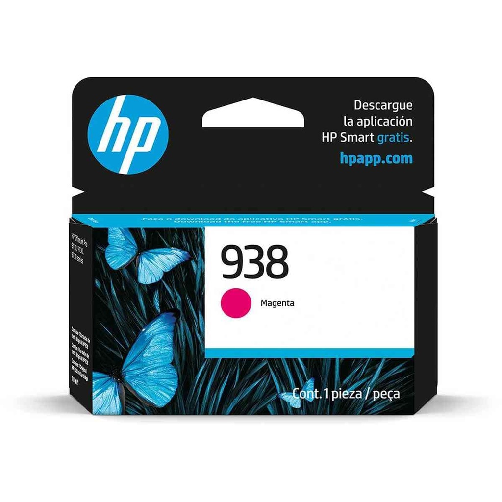 CARTUCHO HP 938 - 4S6X6PL - MAGENTA - 800 PAGINAS - PARA IMPRESORA OFFICEJET WIDE FORMAT MFP 9730