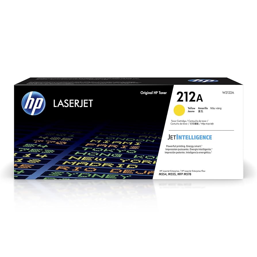 TONER HP 212A - W2122A - YELLOW - 4,500 PAGINAS - PARA LASERJET COLOR - M554DN - M555DN - M578DN
