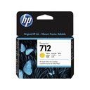 CARTUCHO HP 712 - 3ED69A - YELLOW - 29ML - PARA IMPRESORA DESIGNJET STUDIO / T210 / T230 / T250 / T630 / T650